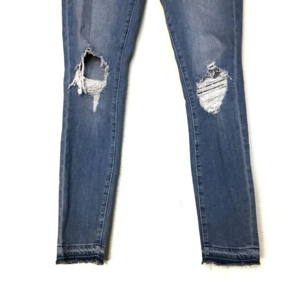 Good American Good Legs Distressed Released Hem Jeans - Picture 5 of 9